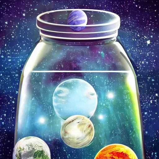 Image similar to the universe in a bottle