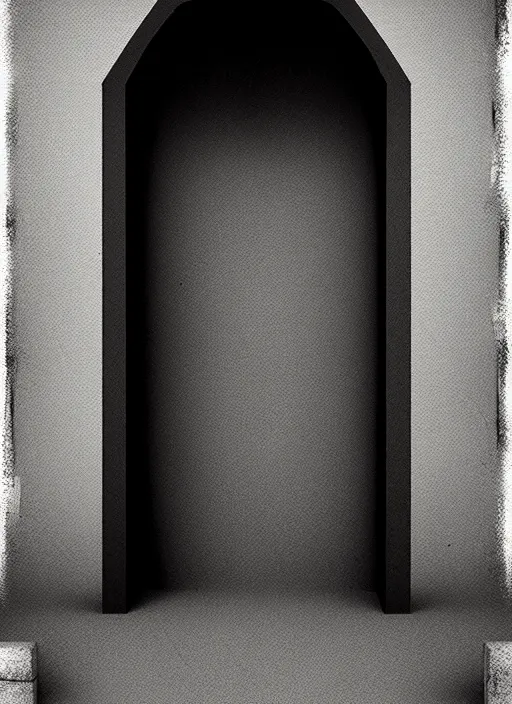 Image similar to a door leading into the void, digital art, trending on artstation