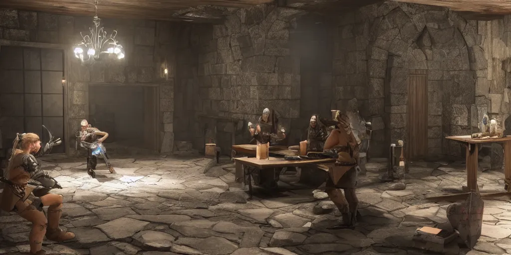 Image similar to first person dnd rpg in unreal engine 5 highly detailed realistic render