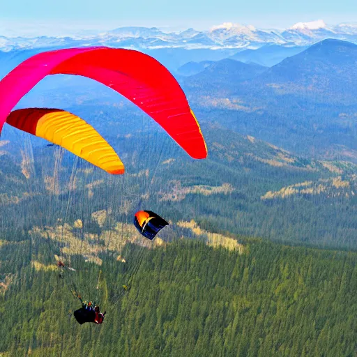 Image similar to a bear paragliding, photo, 8 k resolution