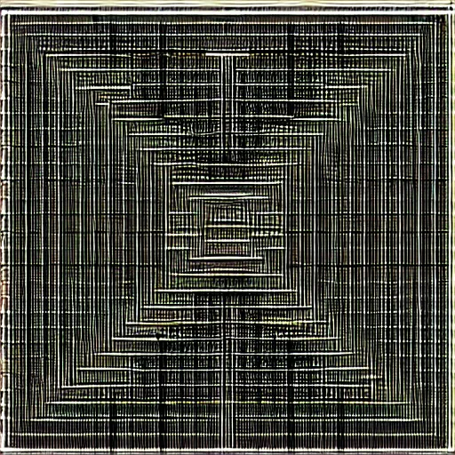 Image similar to nuclear brutalist sounds waves in infinite recursion fourier transform