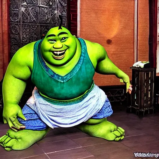 Image similar to asian Shrek