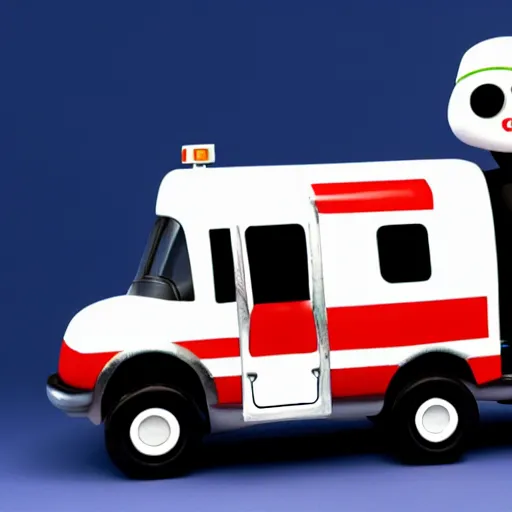 Image similar to anthropomorphic ambulance, high resolution photo