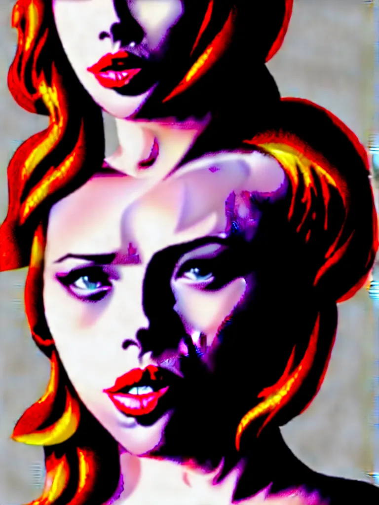 Image similar to Scarlet Johansson as a super hero highly detailed headshot Portrait.