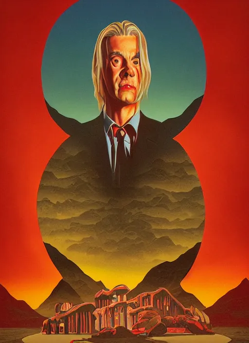 Prompt: twin peaks movie poster art by michael whelan