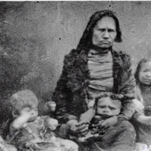 Prompt: photograph of woman sold her children for nft,