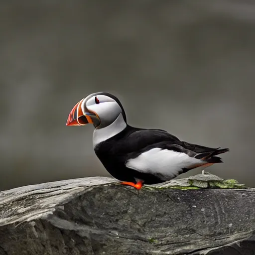 Prompt: beautiful photo of a puffin, canon 5 d