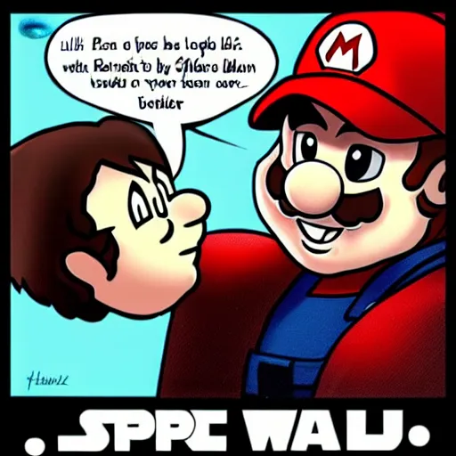 Image similar to Han solo as super Mario