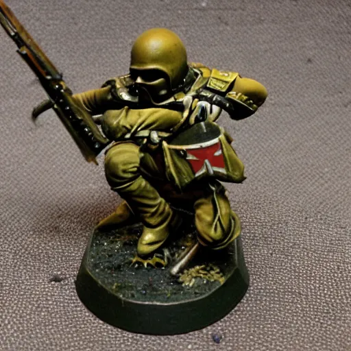 Image similar to an ecstatic Death Korps of Kreig soldier