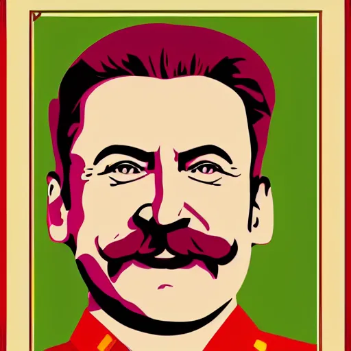 Prompt: color portrait of stalin, accurate digital art
