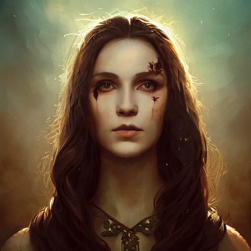 Image similar to majestic gracious regal aristocratic brunette female vampire portrait, atmospheric lighting, painted, menacing, intricate, volumetric lighting, beautiful, rich deep colours masterpiece, golden hour, sharp focus, ultra detailed, by leesha hannigan, ross tran, thierry doizon, kai carpenter, ignacio fernandez rios