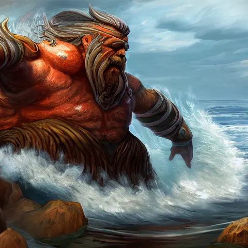 Image similar to 8 k digital art of sea giant