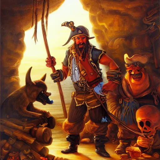 pirates, oil painting by justin gerard, deviantart | Stable Diffusion