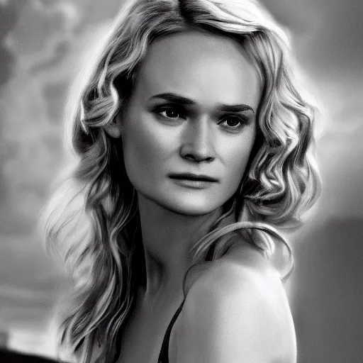 Image similar to fatally dreamlike beautiful face helen of Troy/Diane Kruger, dynamic lighting, cinematic, establishing shot, extremely high detail, shining, photo realistic, cinematic lighting, intricate line drawings, 8k resolution