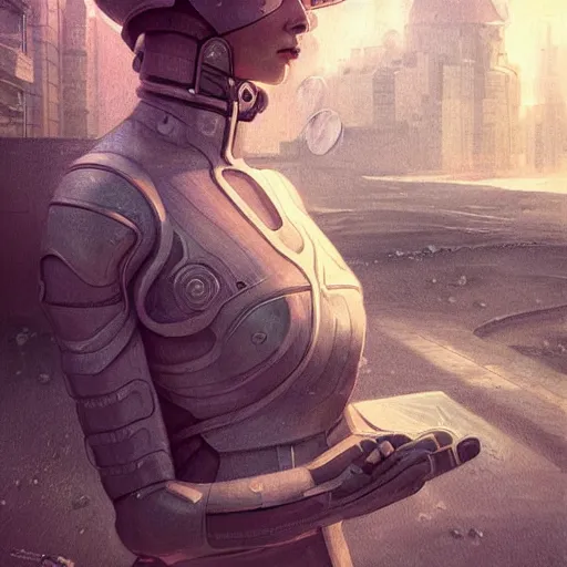 Prompt: A close up futuristic portrait on the street of a Russian sleeping quarters on the moon, Norilsk, sci-fi, fantasy, intricate, very very beautiful, elegant, highly detailed, digital painting, artstation, concept art, smooth, sharp focus, illustration, art by artgerm and greg rutkowski and alphonse mucha