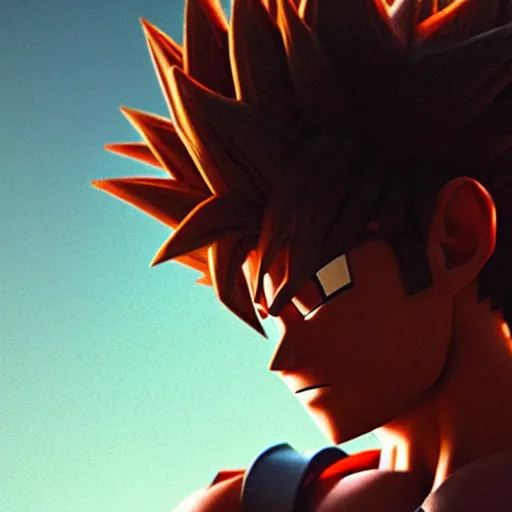 Image similar to movie still of cyborg son goku, cinematic composition, cinematic light, criterion collection, by alejandro jodorosky