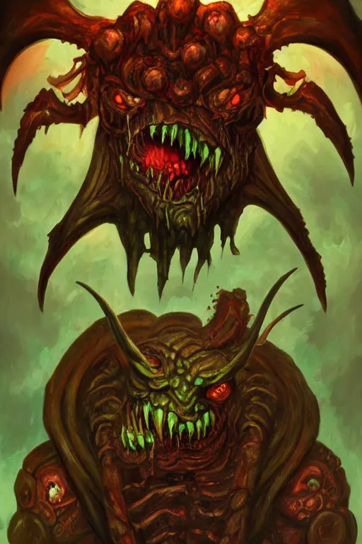 Image similar to a beautiful portrait of a cacodemon from DOOM masterpiece