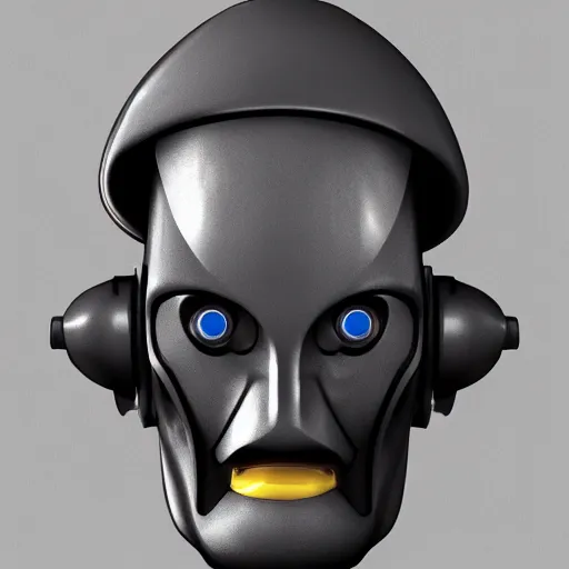 Image similar to an old photo portrait of noir robot detective, realistic mechanical face, hard surface,