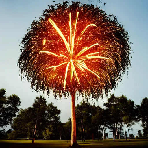 Image similar to a tree with fireworks for leaves