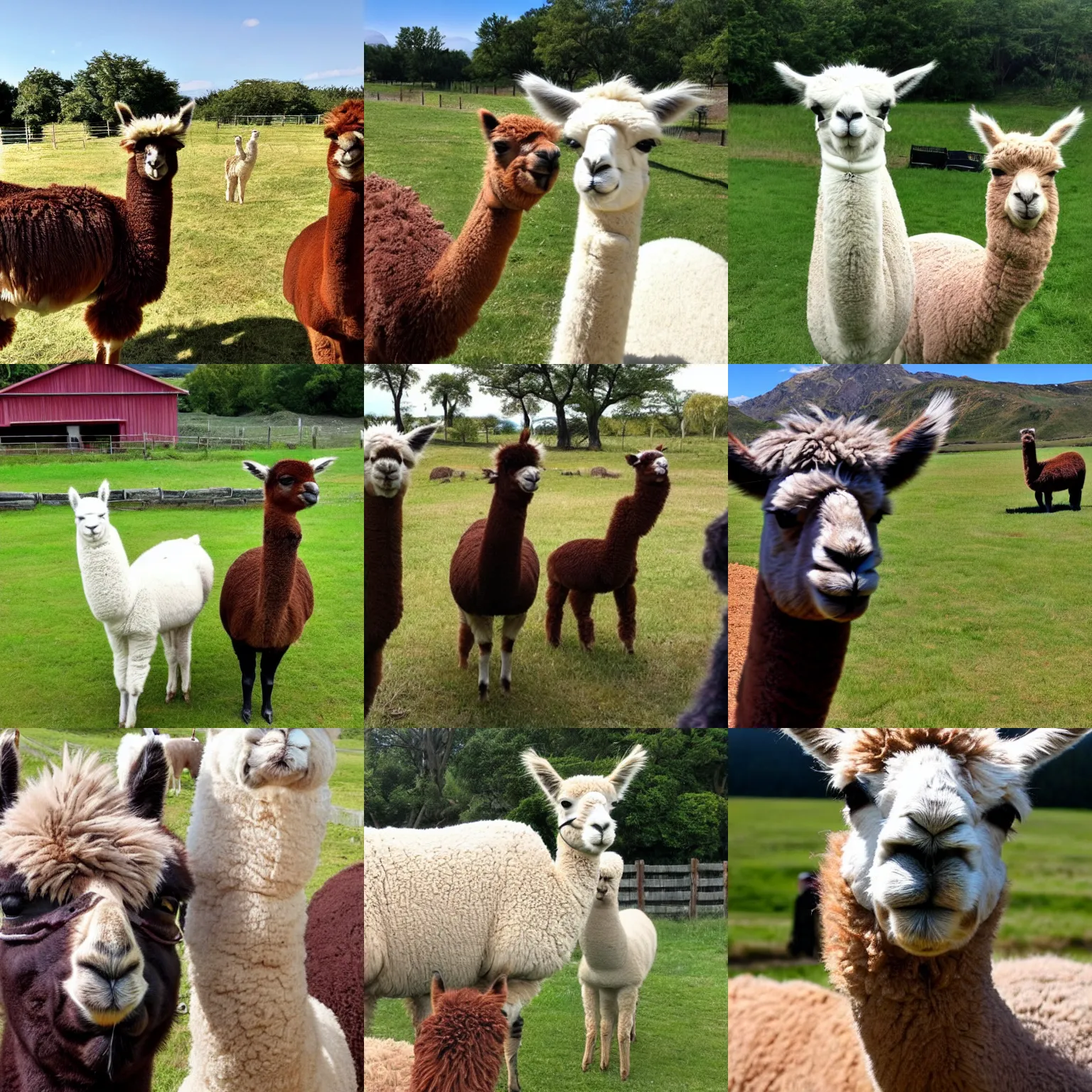 Prompt: <photobomb>alpaca</photobomb>