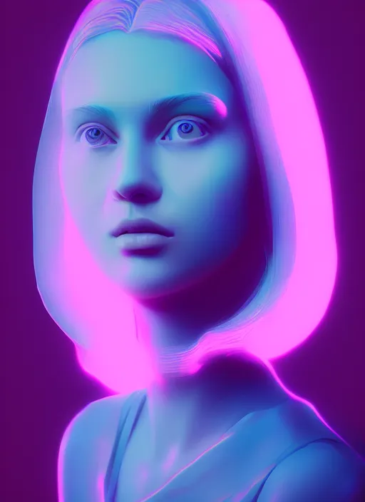 Image similar to a portrait of a pretty young lady by beeple