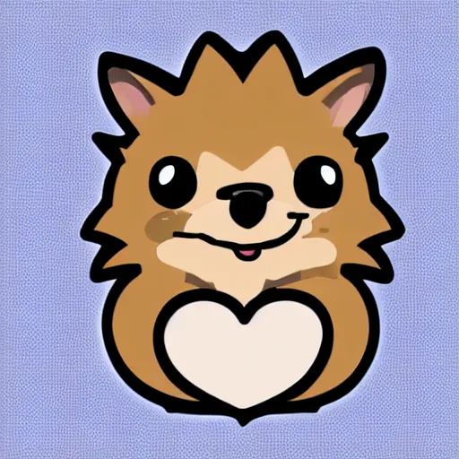 Image similar to cute hedgehog heart love cute adorable emote twitch waving lineart