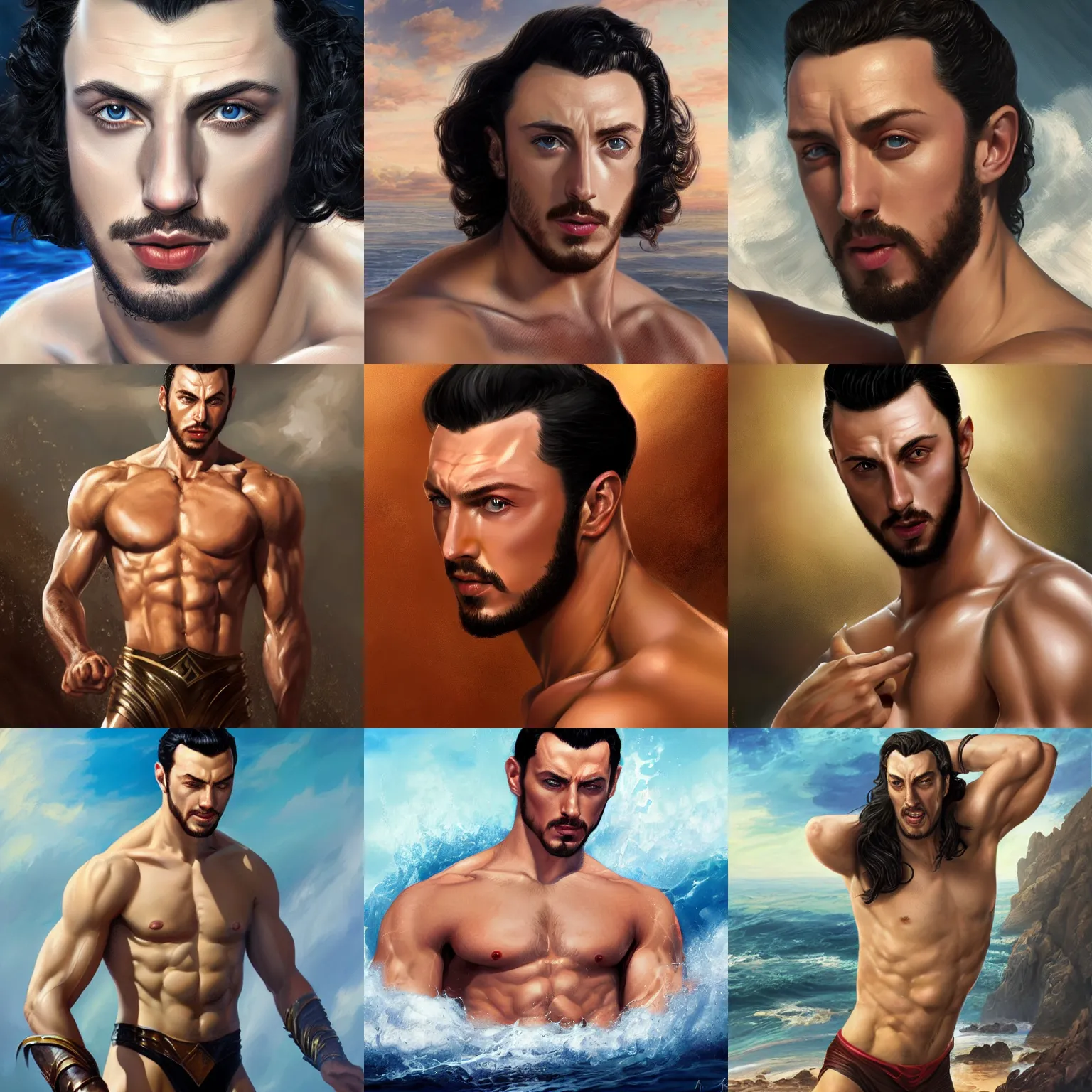 Prompt: aaron taylor johnson as namor. digital painting, detailed, 8 k, trending on artstation, smooth, sharp focus artwork by mark arian, artgerm, mark keathley, greg rutkowski