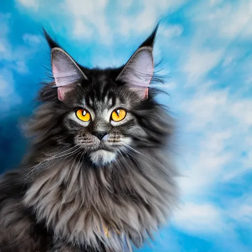 Prompt: A fluffy Maine Coon travelling through space. High resolution. Highly detailed. Art station. 8k