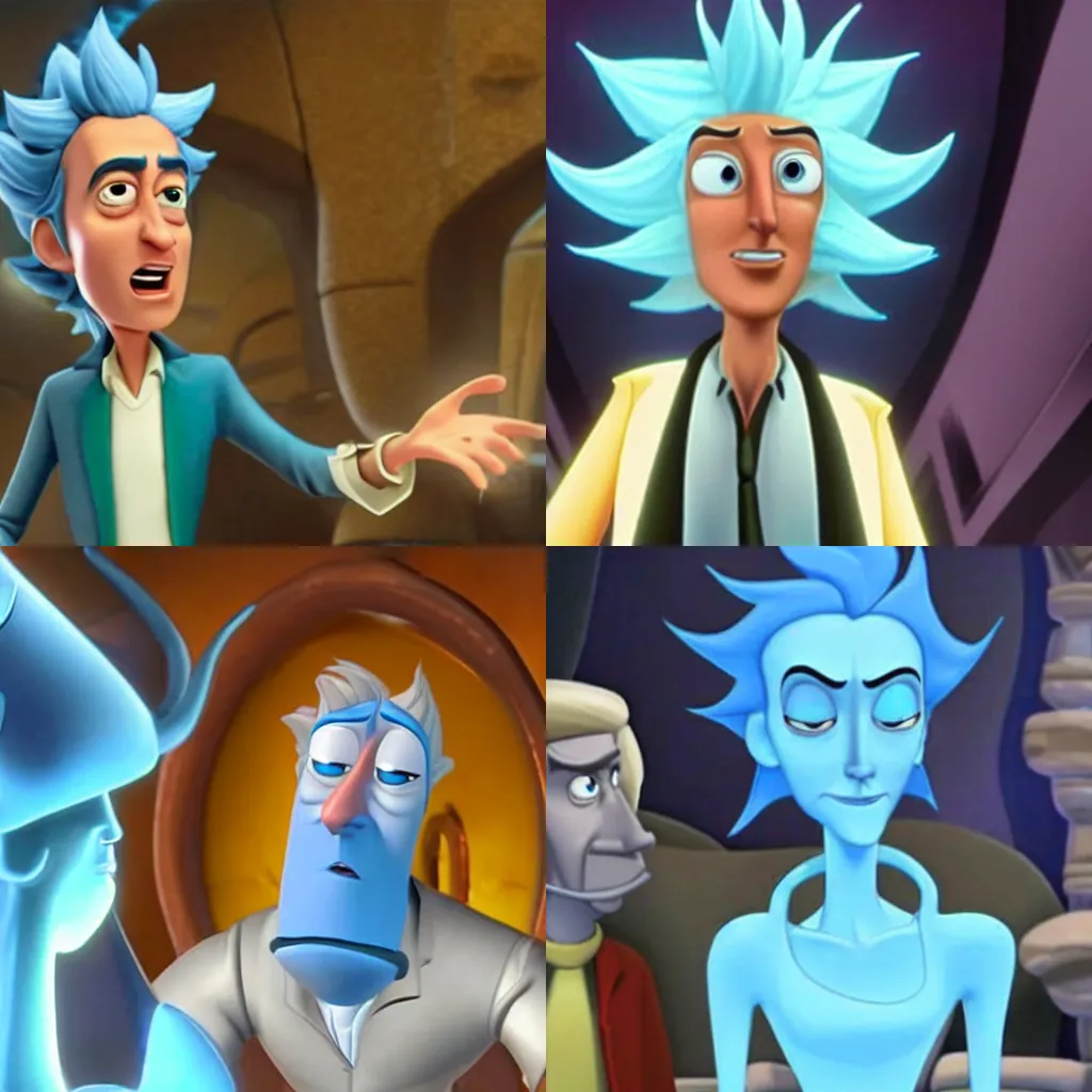 Prompt: a still of Rick Sanchez in Megamind