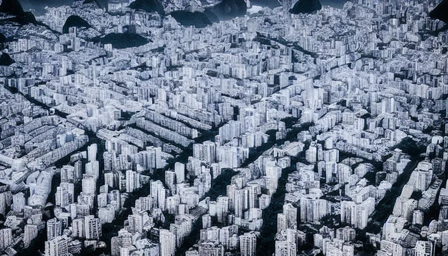 Image similar to the city of rio de janeiro covered in snow, 4 k, award winning photograph, beautiful, trending on instagram