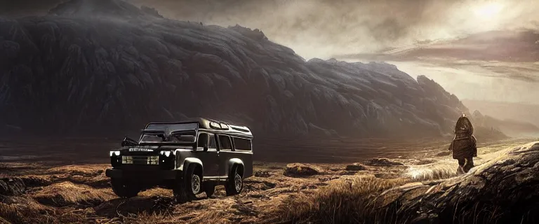 Land Rover Defender 110 (1985), an epic fantasy, | Stable Diffusion ...