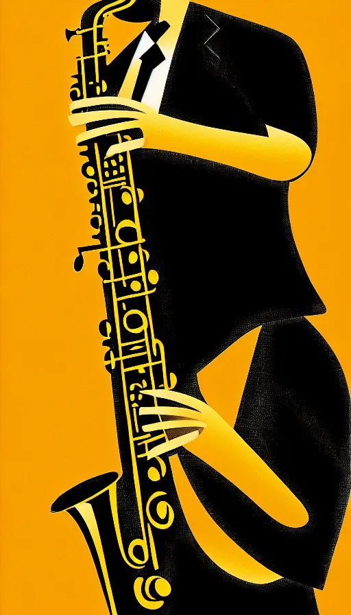 Image similar to jazz saxophone player by jesper esjing