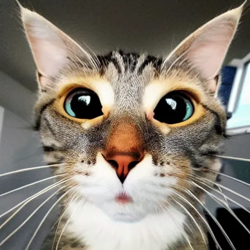 Image similar to selfie of a funny cat