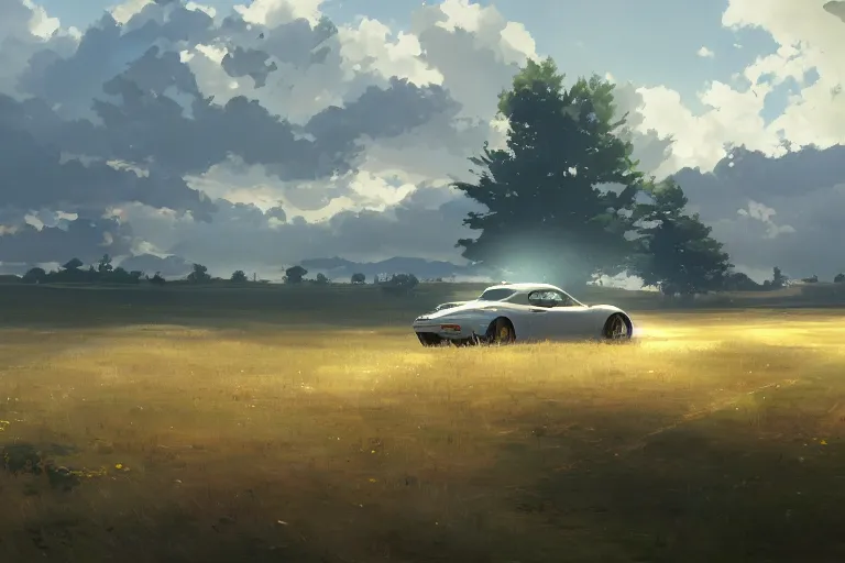 Prompt: a driving cathedral, scene in an open field. key visual, conceptart, ambient lighting, highly detailed, digital painting, artstation, concept art, sharp focus, by makoto shinkai and akihiko yoshida and greg manchess