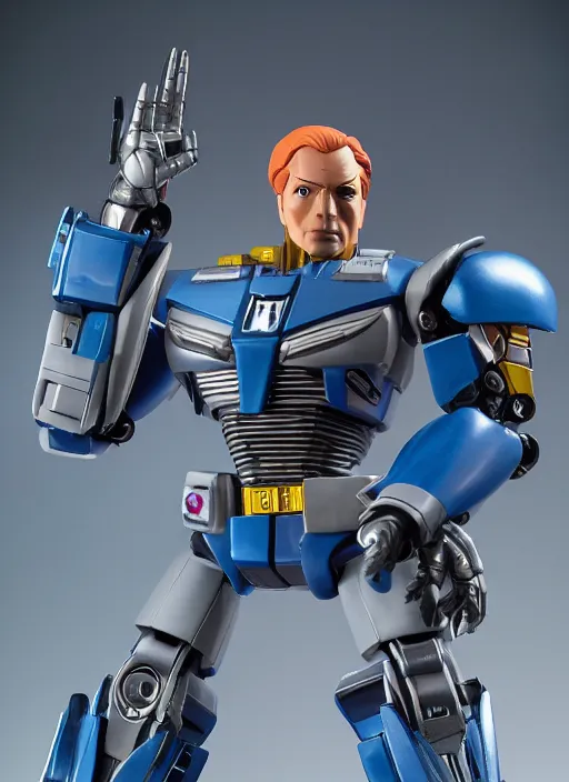 Image similar to Transformers Autobot Dana Scully action figure from Transformers: Robots in Disguise (2015), symmetrical details, by Hasbro, Takaratomy, tfwiki.net photography, product photography, official media