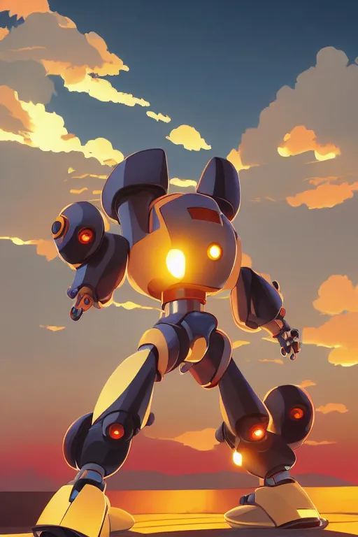 Image similar to metabots medabots medarotto medarot robot minimalist comics, behance hd by jesper ejsing, by rhads, makoto shinkai and lois van baarle, ilya kuvshinov, rossdraws global illumination ray tracing hdr radiating a glowing aura