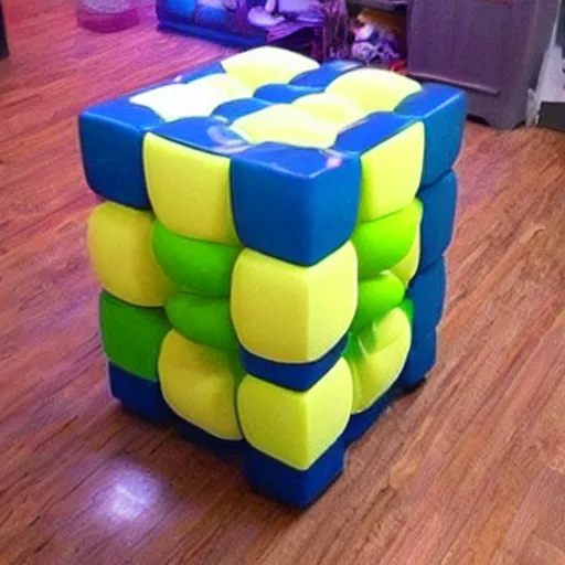 Image similar to cube!!!!!! and ball on table