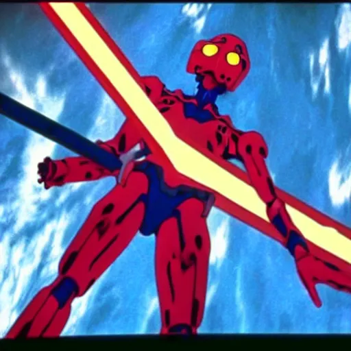 Image similar to a still of keanu reeves in neon genesis evangelion ( 1 9 9 5 ) hideaki anno imagination