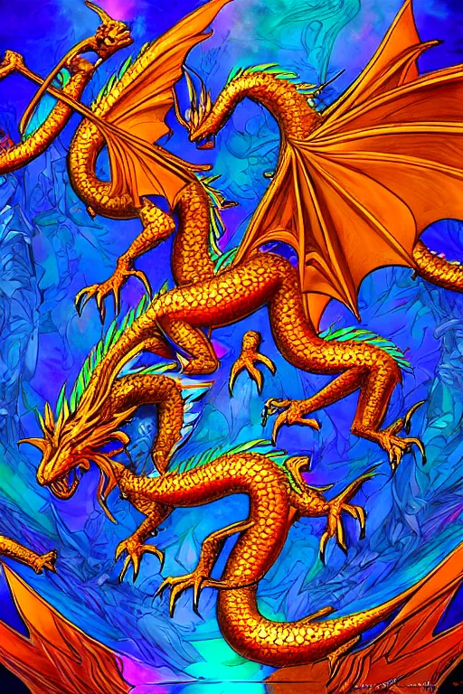 Image similar to iridescent amber dragon, symmetrical, highly detailed, digital art, sharp focus, trending on art station, anime art style