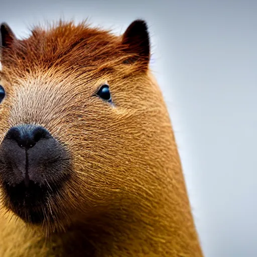 Prompt: capybara in the style of an emoji in a white background, real