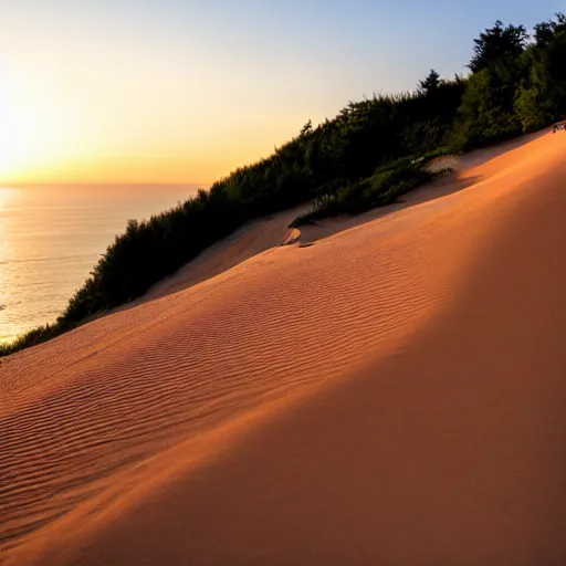 Prompt: watching the sun go down at the dune du pilatus in France