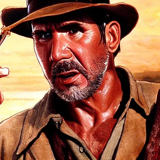 Prompt: Terry A Davis as indiana jones in raiders of the lost ark, 8k resolution, full HD, cinematic lighting, award winning, anatomically correct