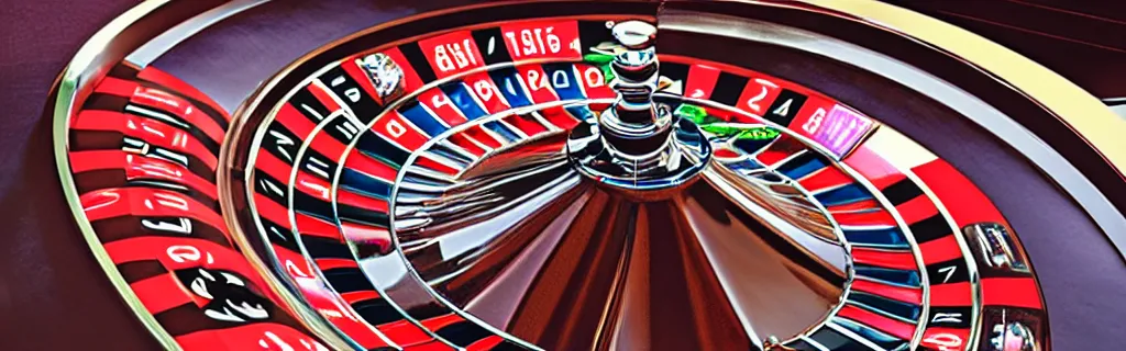 Prompt: memphis design of a casino wheel seen from top, retro revolution design