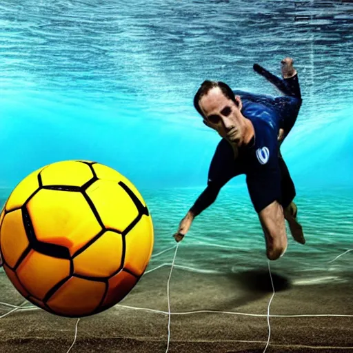 Prompt: underwater soccer