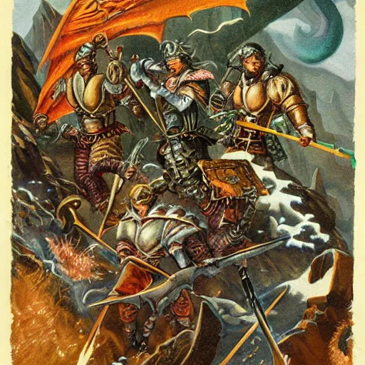 Image similar to dungeons and dragons illustration vintage highly detailed