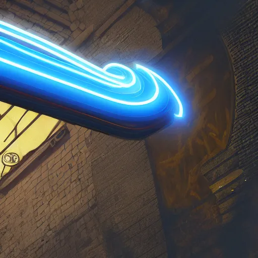 Image similar to photography of a hyper realistic tesla blue lighning arc. steam punk background. high detail, professional digital art, unreal engine 5 8 k rendering