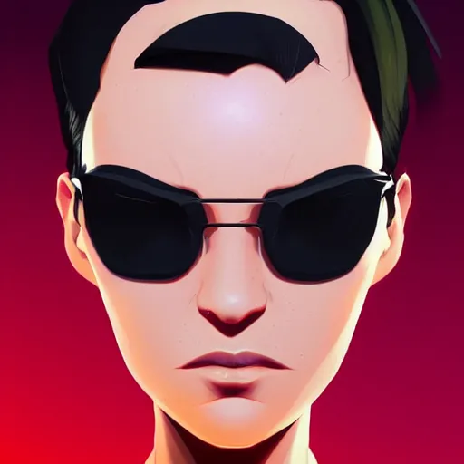 Image similar to face icon stylized minimalist the matrix, loftis, cory behance hd by jesper ejsing, by rhads, makoto shinkai and lois van baarle, ilya kuvshinov, rossdraws global illumination