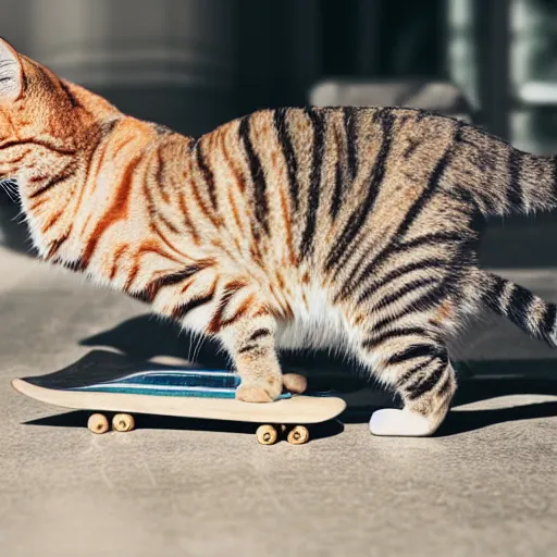 Image similar to Cat on a skateboard, realistic, 8k, digital photography