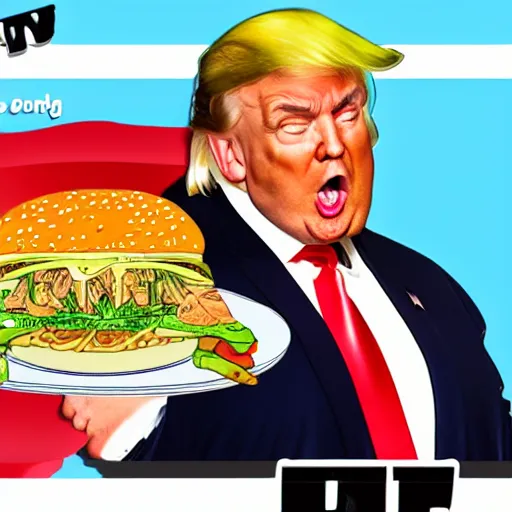 obese crying donal trump mukbang | Stable Diffusion | OpenArt