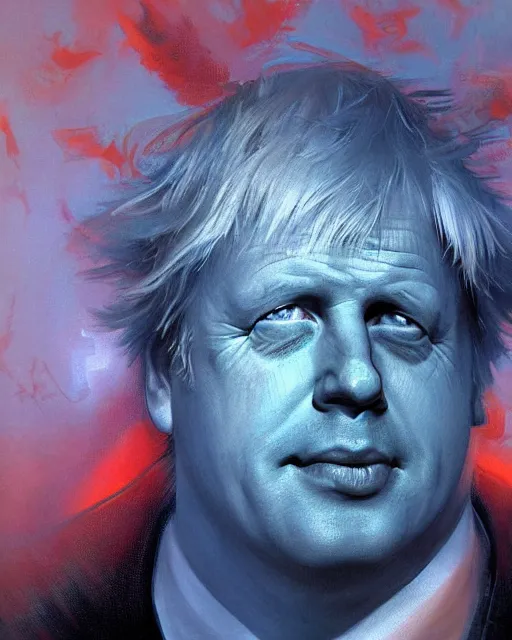 Image similar to Boris Johnson by Peter Andrew Jones, hyper detailed